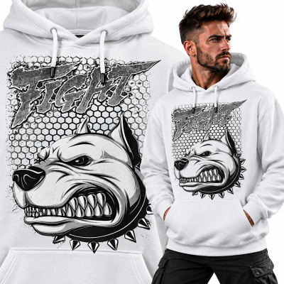 BLUZA Z KAPTUREM SPORTY WALKI  FIGHT